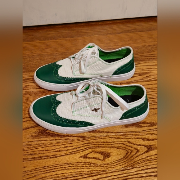 Creative Recreation White and Green Brogue Sneakers Size 11.5 - Picture 4 of 5